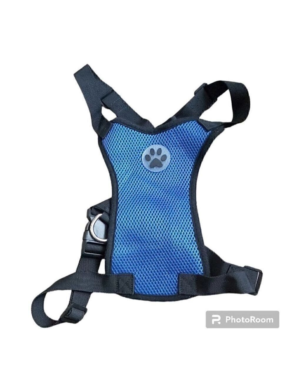 REPLACEMENT Dog Car Harness Vest Breathable Blue Mesh Fabric - Size Large